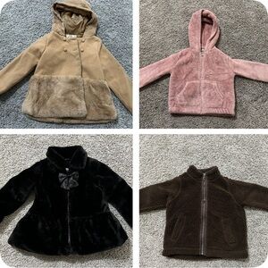 Set of 4 Cozy Girls Jackets 2T